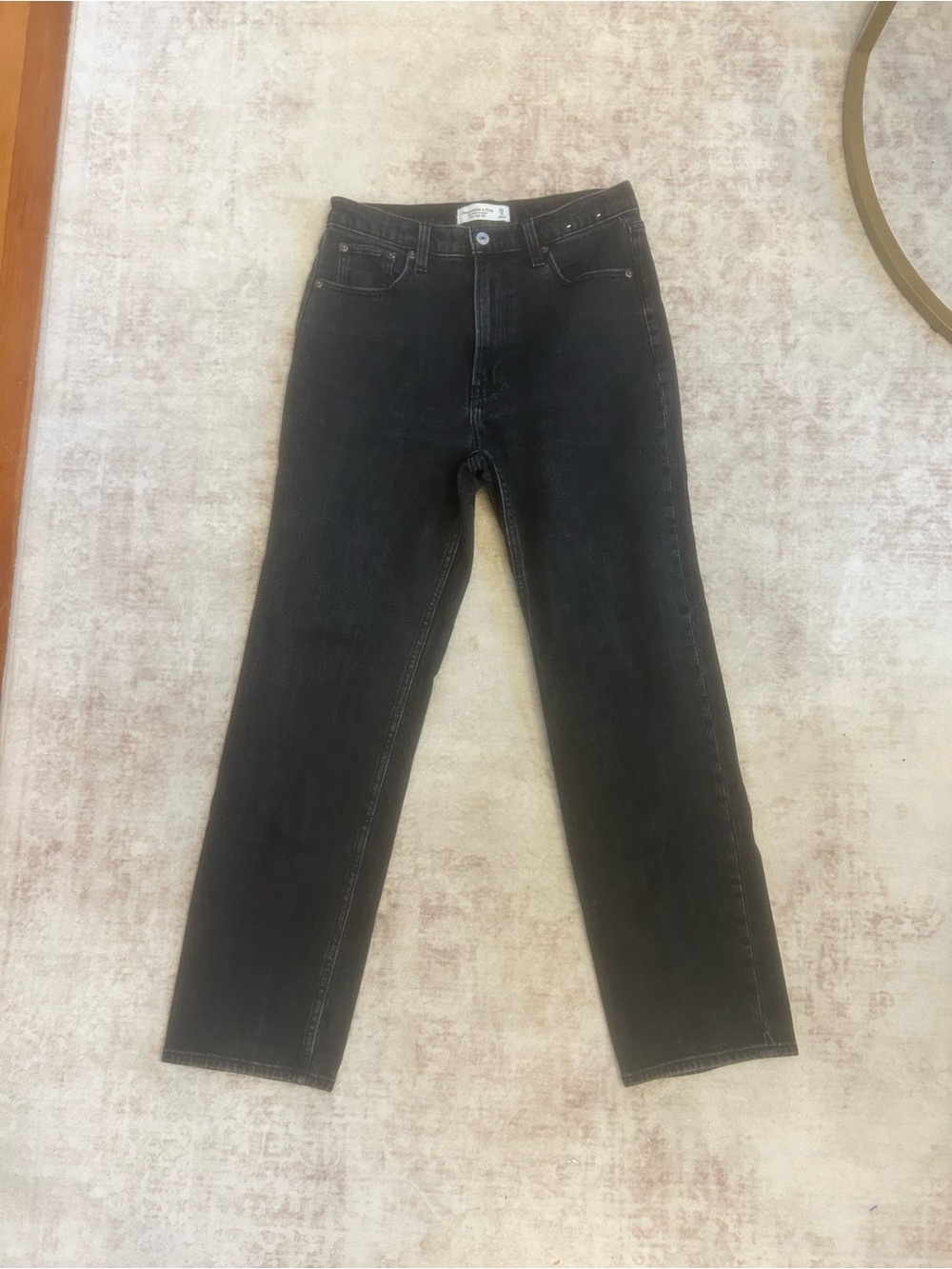 Abercrombie & Fitch Women’s The Ankle Straight Ultra High Rise Black Size 28